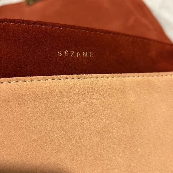 Sezane Pink Suede Tiger Bag - Picture 5 of 10